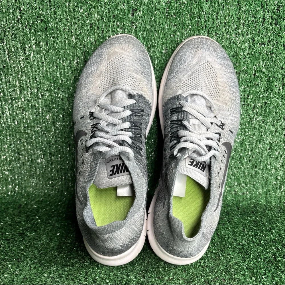 Nike Free RN Flyknit‎ 2017 Women's Running Shoes 880844-002 Wolf Gray Size 8.5